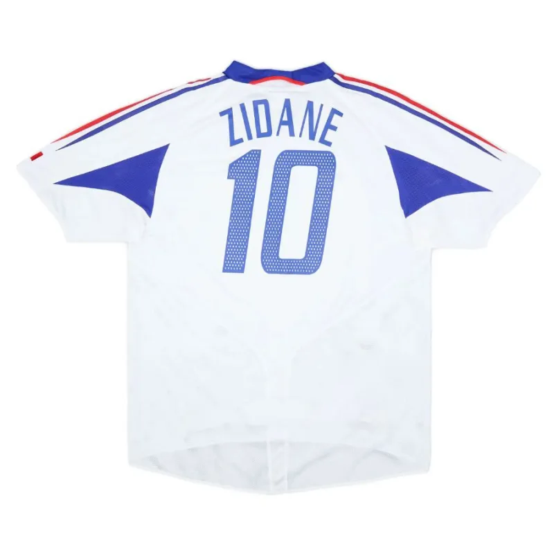 The retro away jersey of Zinedine Zidane's French national team from 2004 to 2006 - white.