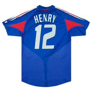 France Henry 2004-2006 Retro Home Jersey Blue Image