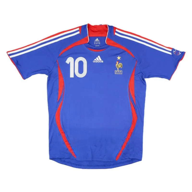 France Zidane 2006 Retro Home Jersey Blue