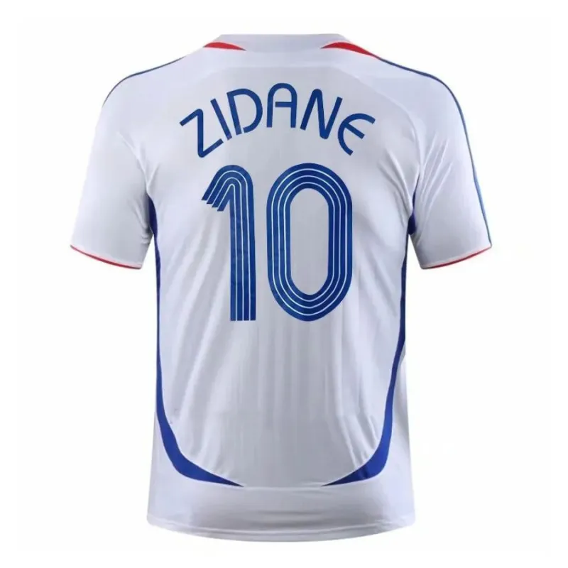 The retro away jersey of Zinedine Zidane's French national team in 2006 - white.