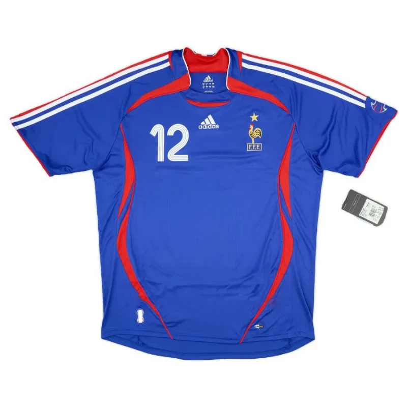 La maglia retro di casa della squadra nazionale francese di Thierry Henry dal 2006 al 2007 - blu.