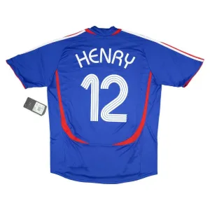 La maglia retro di casa della squadra nazionale francese di Thierry Henry dal 2006 al 2007 - blu.