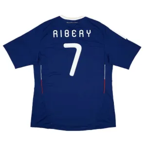 La maglia retro di casa della squadra nazionale francese di Franck Ribéry per la stagione 2009/2010 - blu.