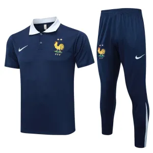 Tenue de entraînement POLO 2024/25 de l'équipe nationale française + pantalon - bleu