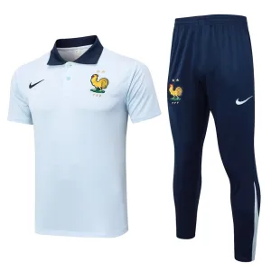Tenue de entraînement POLO 2024/25 de l'équipe nationale française + pantalon - blanc