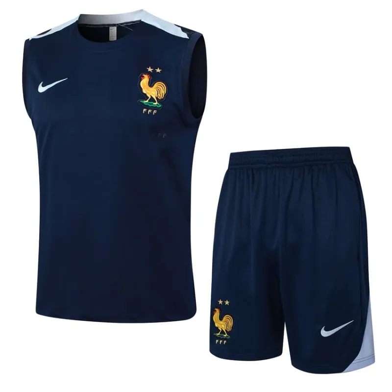 Le gilet et les shorts de l'équipe de France pour la saison 2024/25 - bleu.