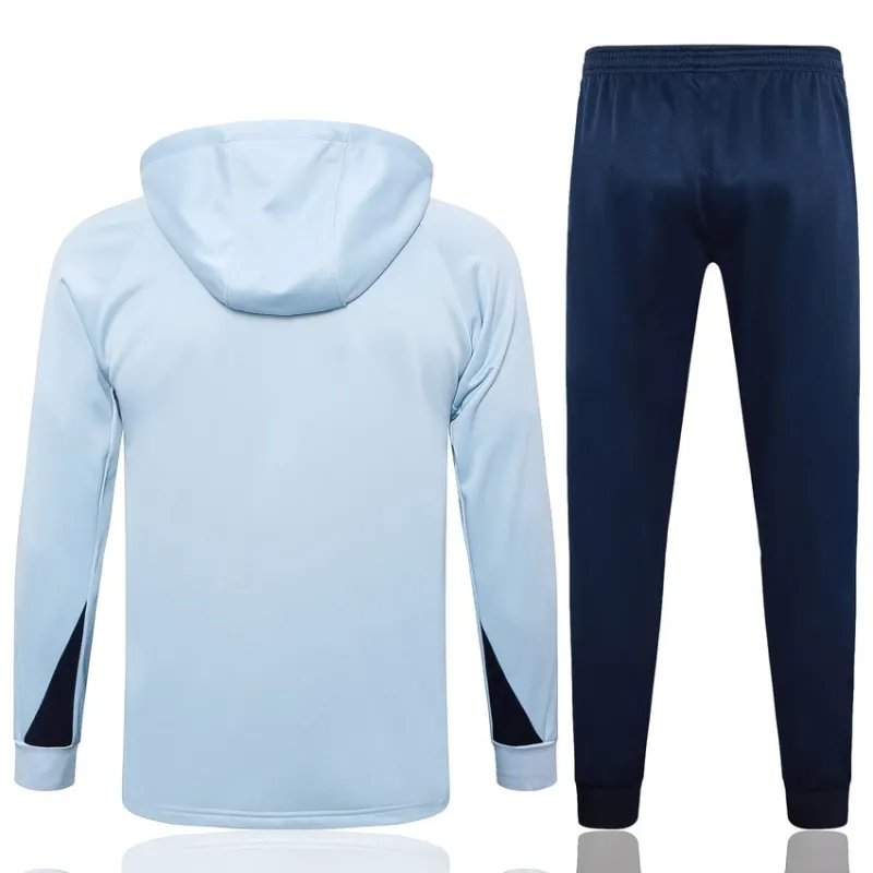The French national team's 2024/25 hooded sportswear and pants - white.