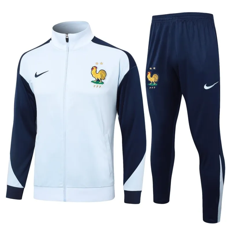 La giacca sportiva e i pantaloni della squadra nazionale francese 2024/25 - bianco