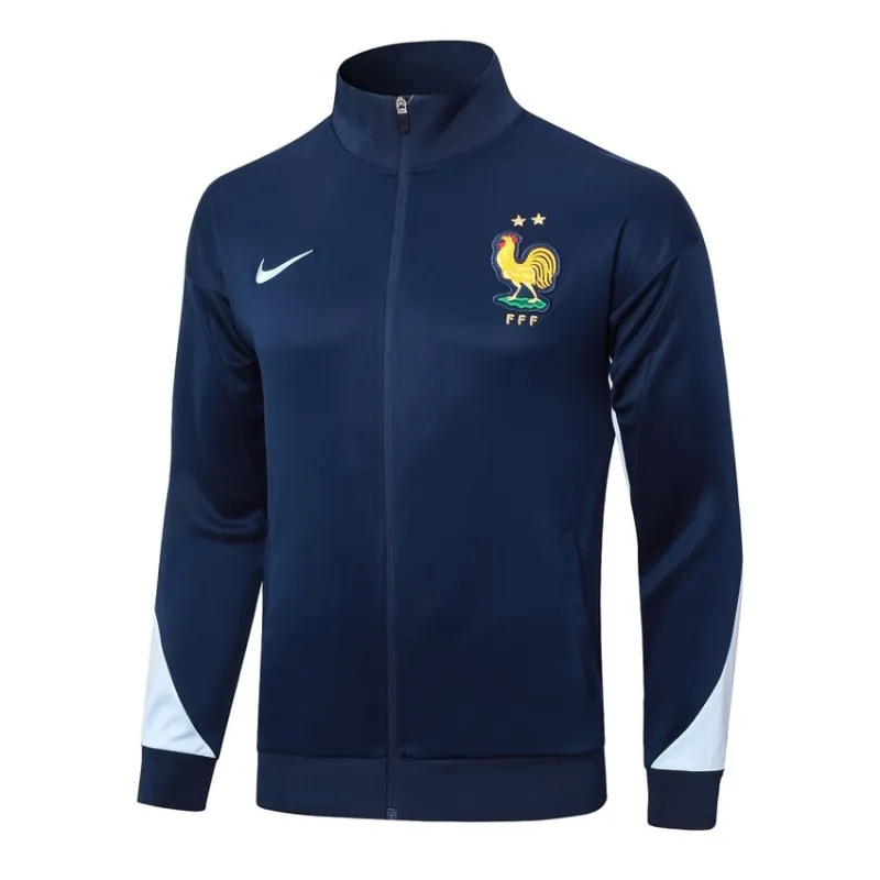 La veste de sport et les pantalons de l'équipe de France 2024/25 - bleu