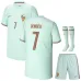 Frankreich DEMBELE WM 2026 Kinder Auswärtstrikot Set grün