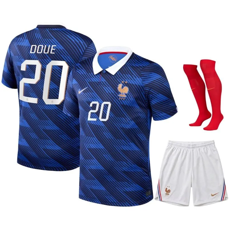 France DOUE 2026 World Cup kids home jersey set blue