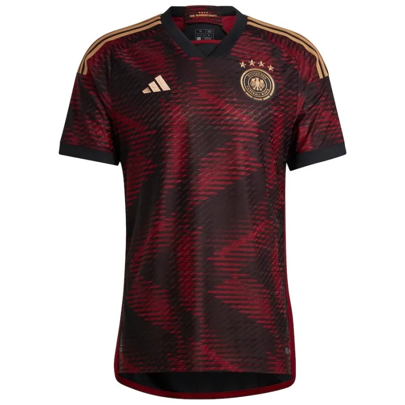 Germany's 2022 FIFA World Cup Away Player Version Jersey - Red and Black