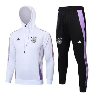 Germany 2024/25 White Hooded Sportswear Set with Pants