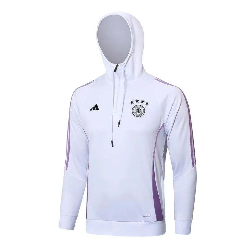 Germany 2024/25 White Hooded Sportswear Set with Pants