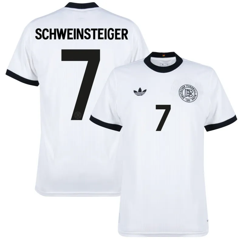Schweinsteiger Germany 125th Anniversary Jersey - Fan Version - White