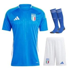 Italy's 2024/25 Home Children's Jersey Set - Blue