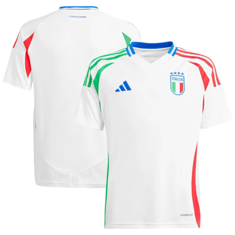 Italy's 2024/25 Away Kids' Jersey - White
