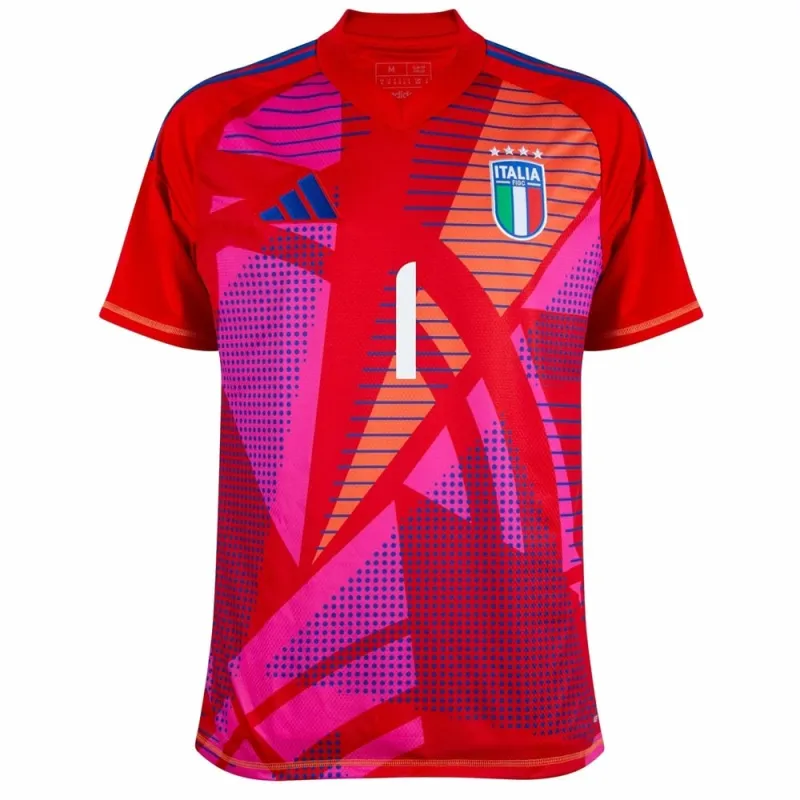 Donnarumma's Italy 2024/25 Goalkeeper Jersey - Red