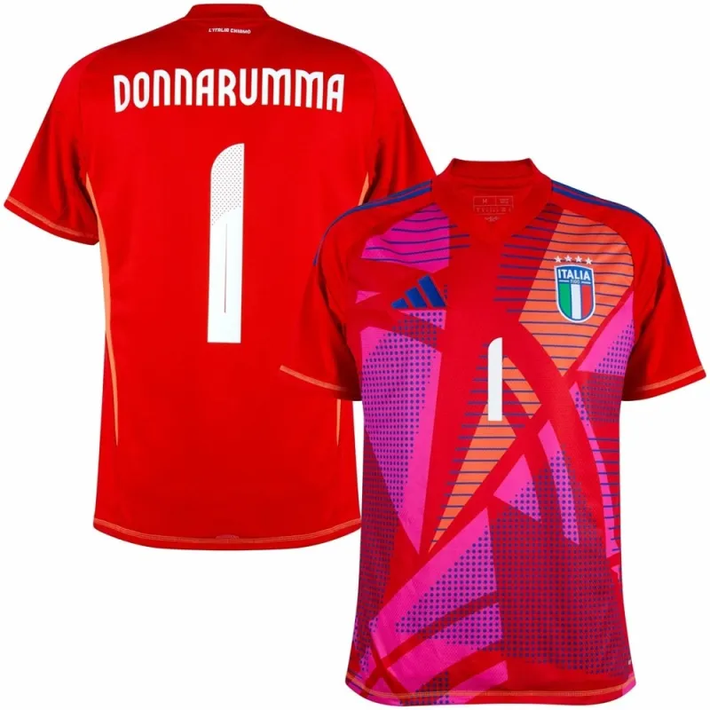 Donnarumma's Italy 2024/25 Goalkeeper Jersey - Red