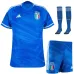 Italy's 2023/24 Home Kids' Jersey Set - Blue