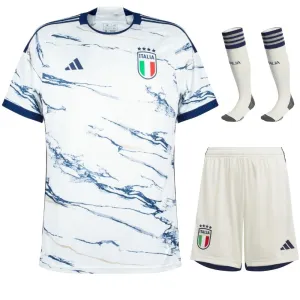 Italy's 2023/24 Away Kids' Jersey Set - White