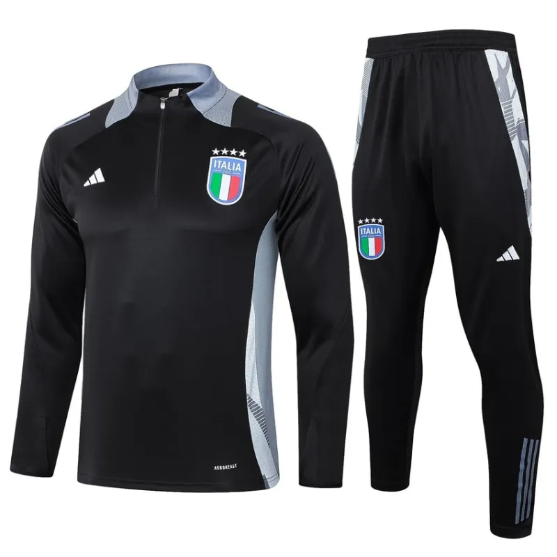 Italy's 2024/25 long-sleeved sportswear + pants - black