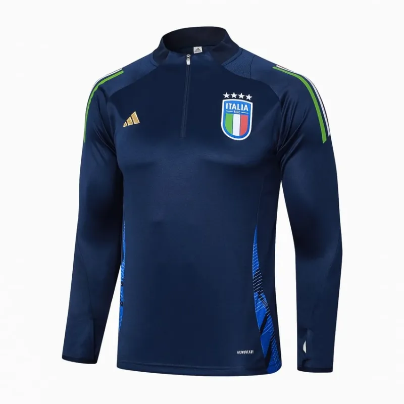 Italy's 2024/25 long-sleeved sportswear + pants - blue