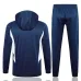 Italy's 2024/25 hooded sportswear + trousers - dark blue
