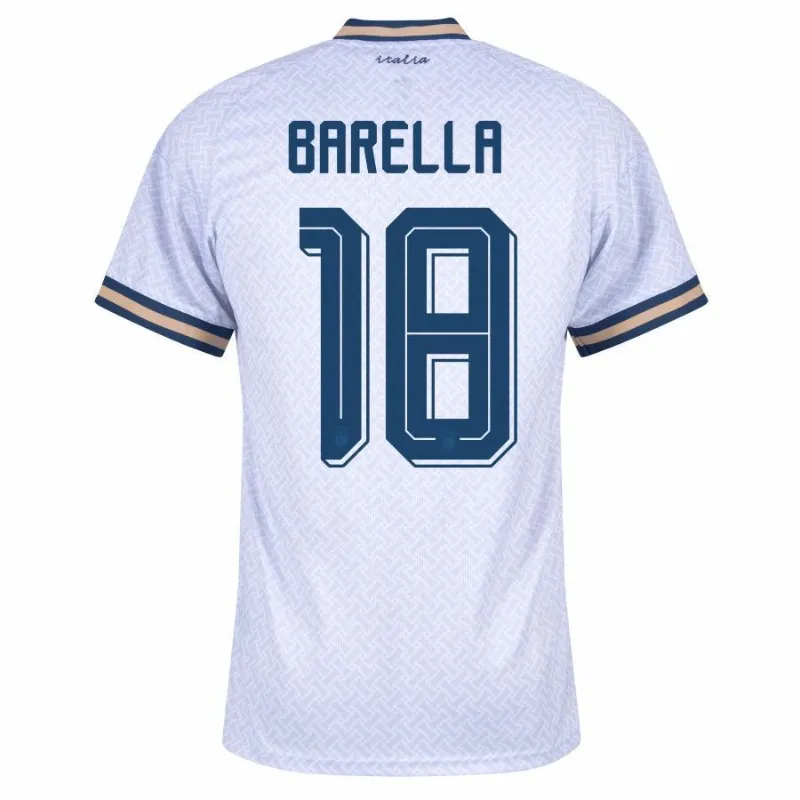 Italy BARELLA 2026/27 Away Jersey White