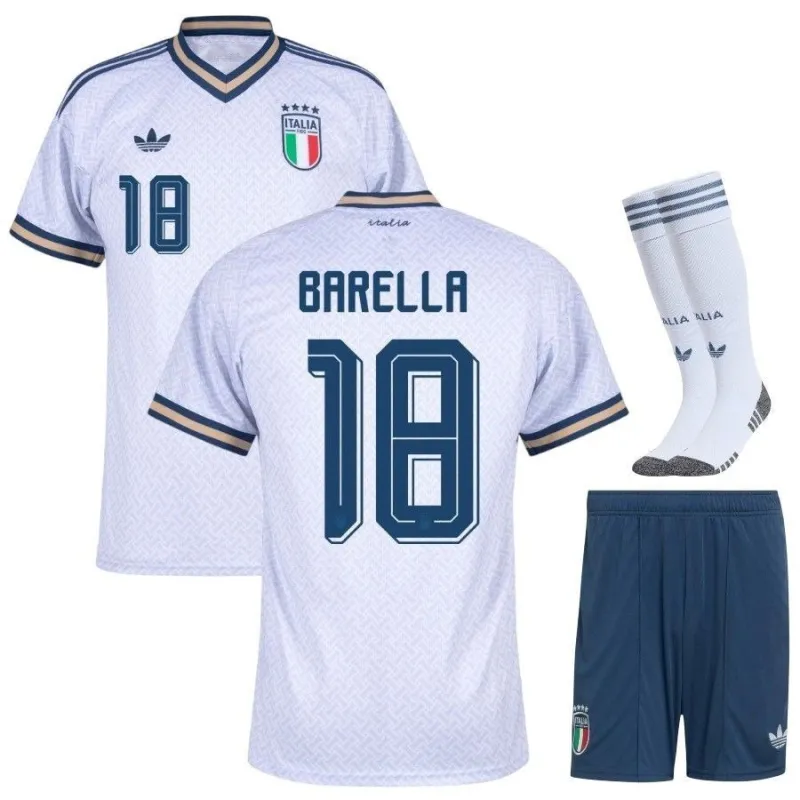 Italia BARELLA 2026/27 Camiseta Visitante Niño Blanco
