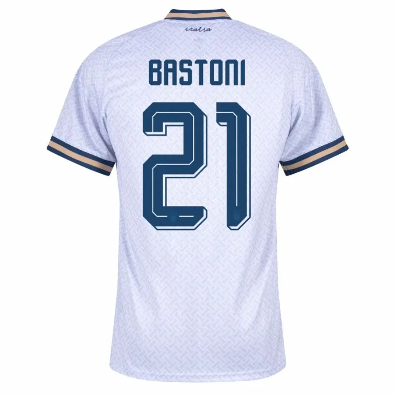 Italia BASTONI 2026/27 Camiseta Visitante Blanco