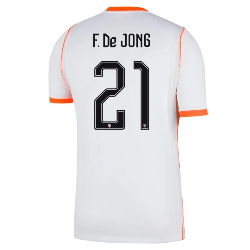 Netherlands F. DE JONG 2026/27 Away Kids Kit White