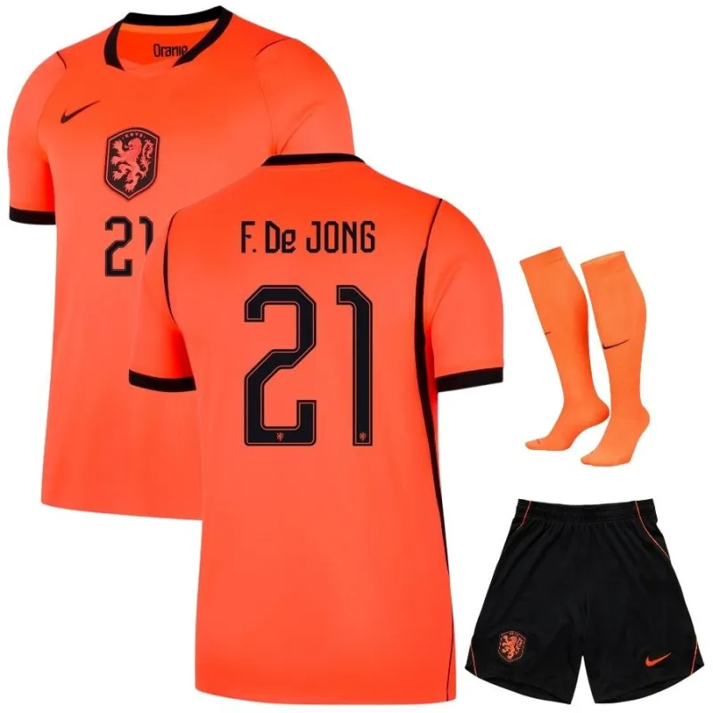 Netherlands F. DE JONG 2026/27 Home Kids Kit Orange