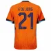 De Jong's Netherlands 2024/25 home football jersey - orange