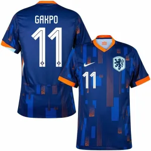 Gakpo's Netherlands 2024/25 away football jersey - blue
