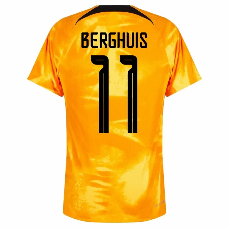 Maglia di casa dei Paesi Bassi per la Coppa del mondo di calcio 2022 di Berghuis - arancione