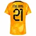Maglia di casa dei Paesi Bassi per la Coppa del mondo di calcio 2022 di De Jong - arancione