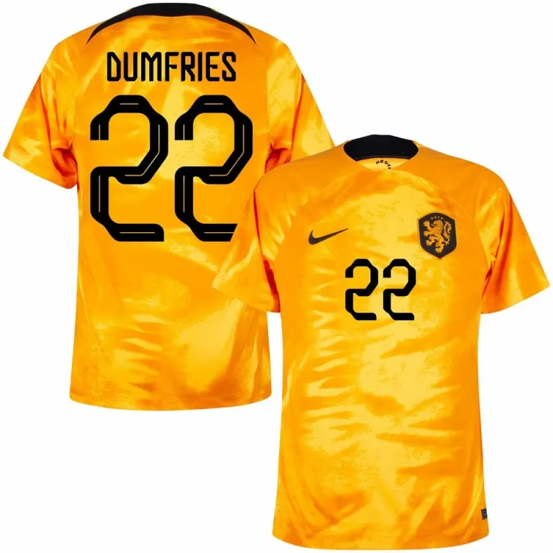 Maillot domicile des Pays - Bas pour la Coupe du monde de football 2022 de Dumfries - orange