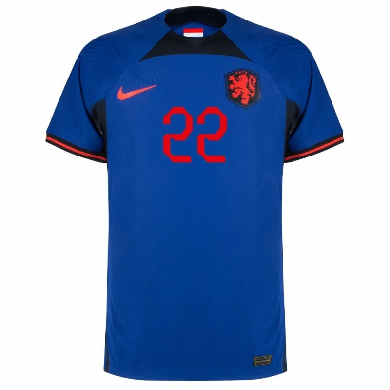 Dumfries' Netherlands 2022 FIFA World Cup away football jersey - blue