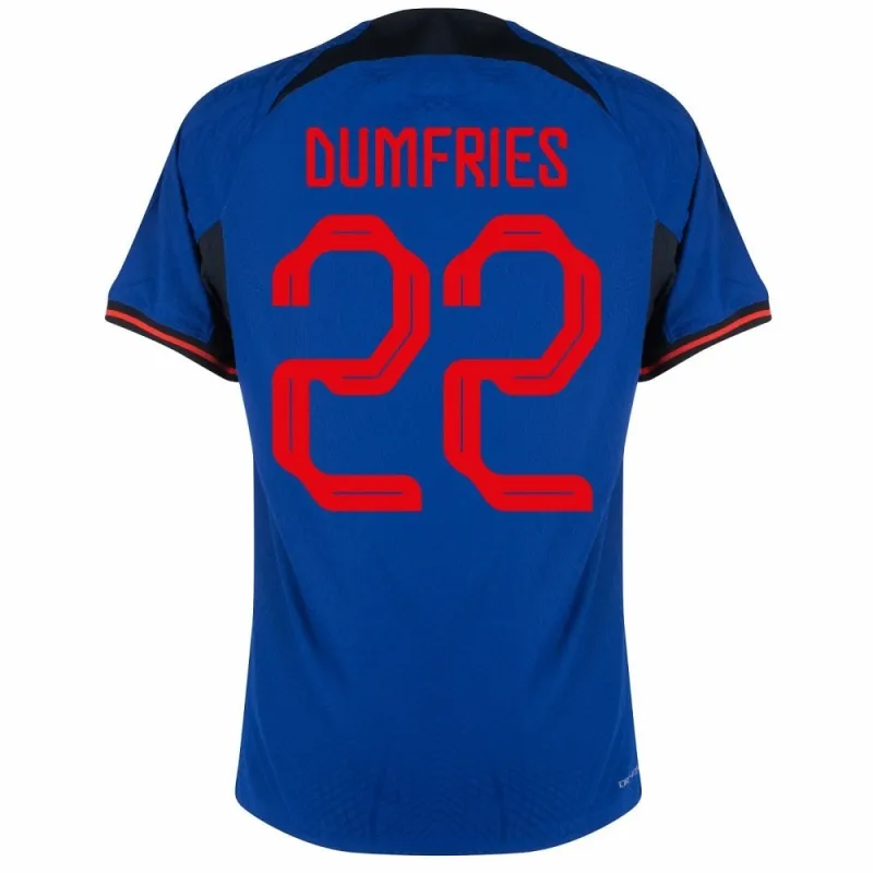 Dumfries' Netherlands 2022 FIFA World Cup away football jersey - blue