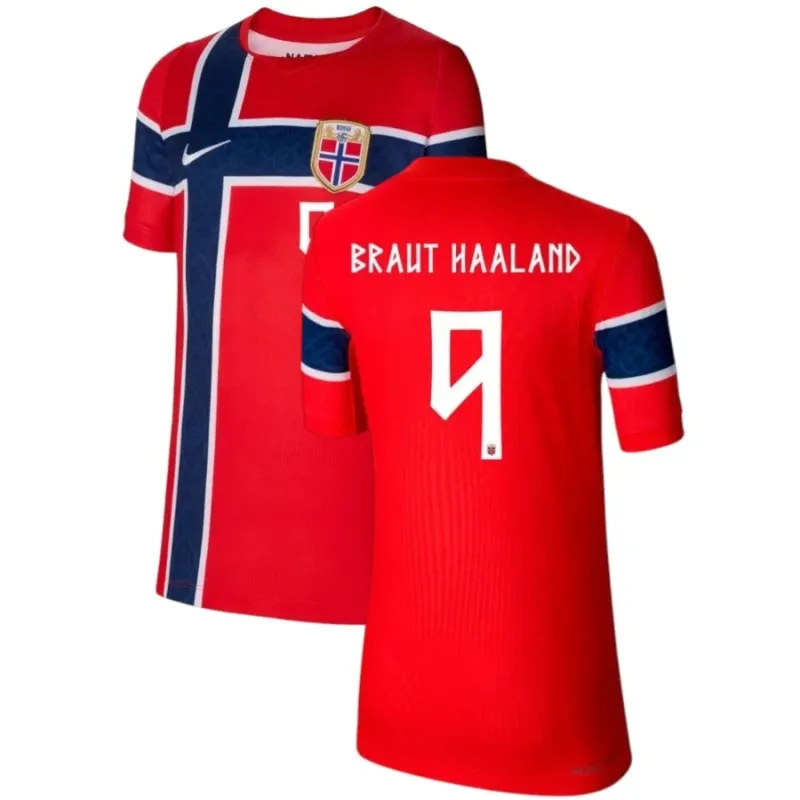 Norwegen HAALAND 2026/27 Kinder Heimtrikot rot
