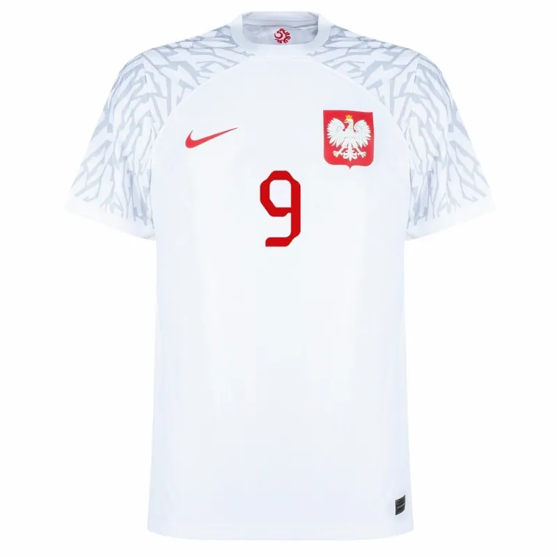 Lewandowski, Poland's home jersey for the 2022 World Cup - White