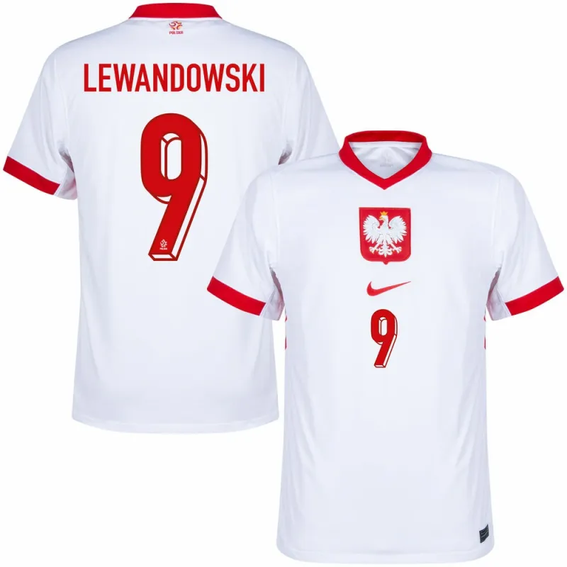 Polonia LEWANDOWSKI 2024/25 Camiseta local - Blanca
