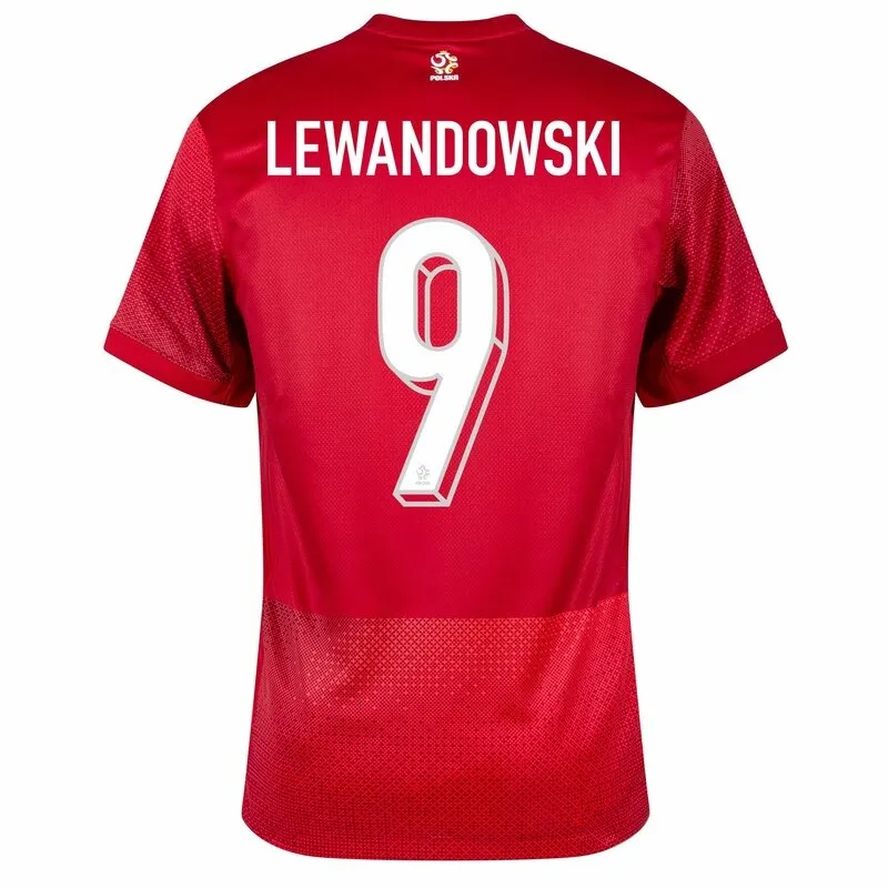 Polonia LEWANDOWSKI 2024/25 Camiseta visitante - Roja