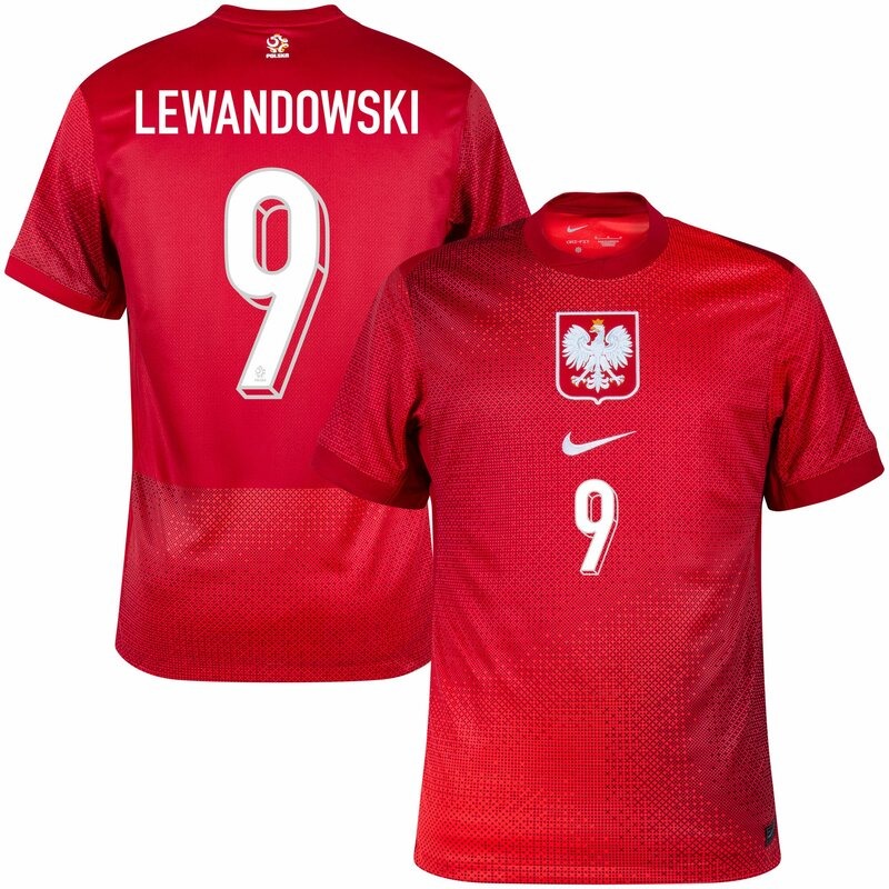 Polonia LEWANDOWSKI 2024/25 Camiseta visitante - Roja