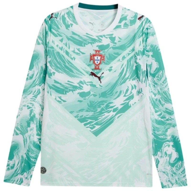 Camiseta Portugal Visitante Manga Larga Mundial 2026