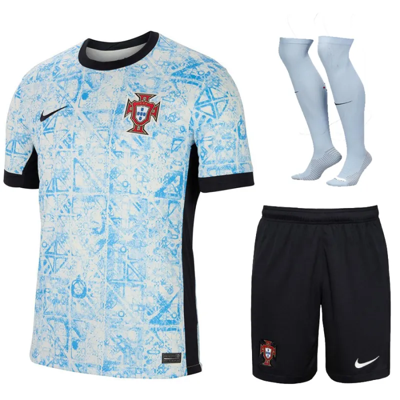 Portugal 2024/25 Away Kids' Kit - White