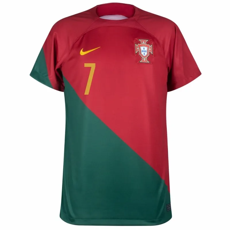 Ronaldo's Portugal 2022 World Cup Home Jersey - Red and Green