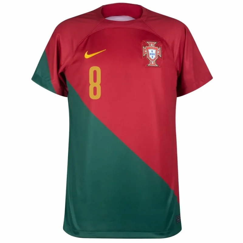 Bruno Fernandes' Portugal 2022 FIFA World Cup Home Jersey - Red and Green
