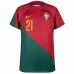 Diogo Jota's Portugal 2022 FIFA World Cup Home Jersey - Red and Green
